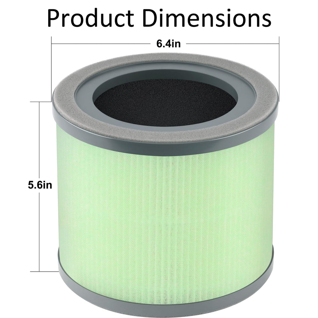 TR-8080 Replacement Filter Compatible with Dreamegg TR-8080 Clean Purifier, 4-In-1 Filtration with H13 True HEPA Filter, Part No# RF001, 2 Pack
