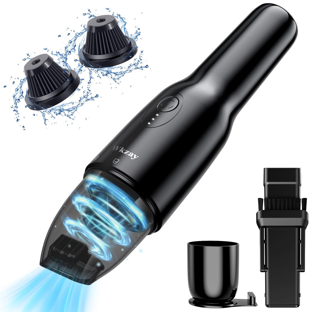Wkzay Portable Mini Handheld Vacuum Cordless: Brushless Motor – 16,000Pa Strong Suction, Fast Charging, Low Noise, Lightweight and Portable for Home, Apartment, Dorms, Small Spaces