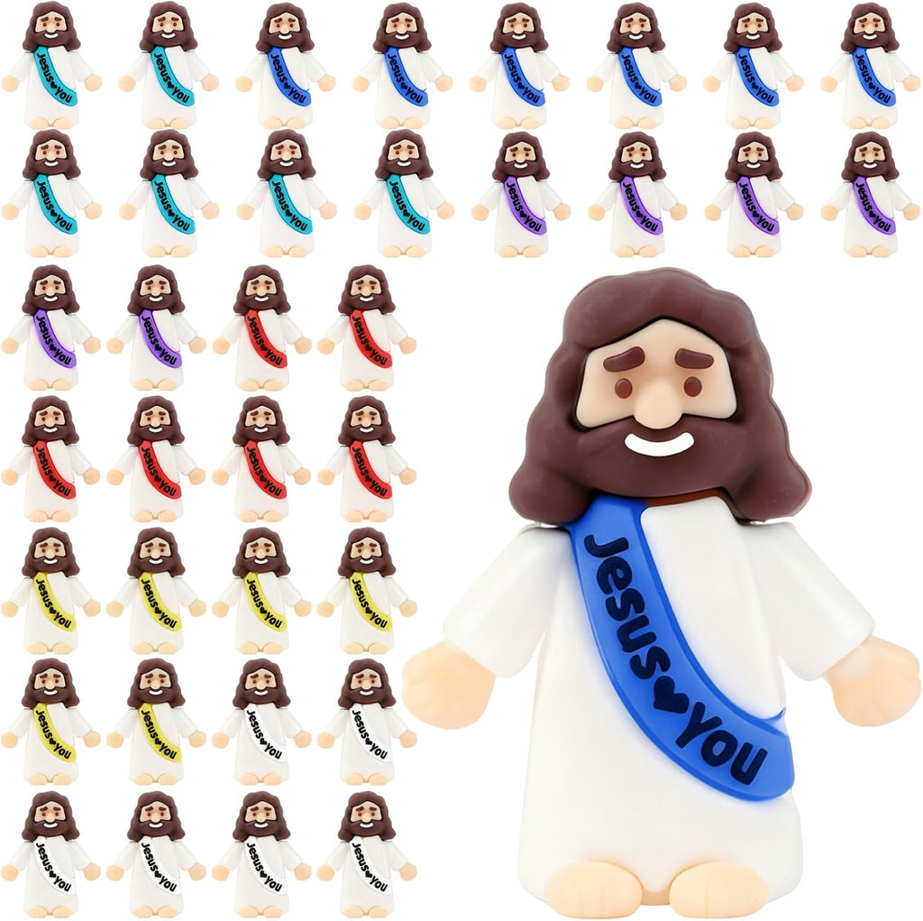Skiennix 36 Pack Mini Jesus Figurines - Perfect for Church Events, Christmas & Easter Gifts