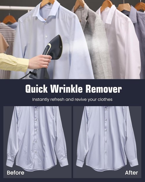 Beautural Steamer for Clothes - 2-in-1 Handheld Fabric Wrinkle Remover | 1200W Fast Heat-Up, Auto-Off