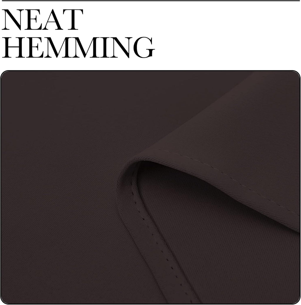 NICETOWN Thermal Insulated Blackout Curtains - Energy Smart Grommet Drapes, 42" x 84", Toffee Brown (2 Panels)
