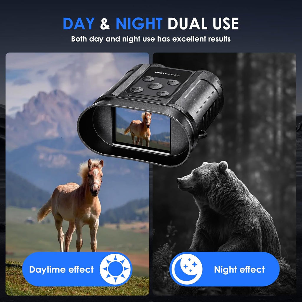Skiennix Night Vision Goggles - Capture Photos & Videos | 32GB Card Included, Perfect for Outdoor Adventures