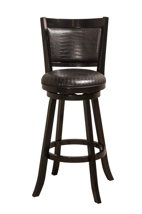 Hillsdale Furniture Brannon Swivel, Black Bar Stool Height