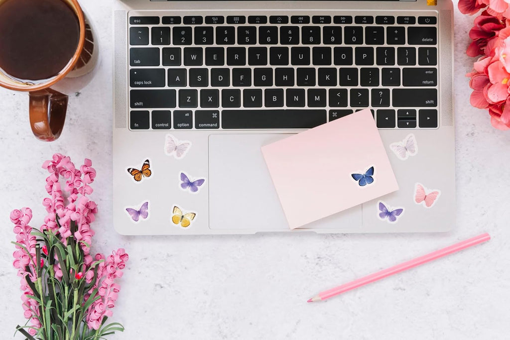 Skiennix Butterfly Decor Stickers - 120PCS Mini Butterfly Decorations for Birthday & Home Decor