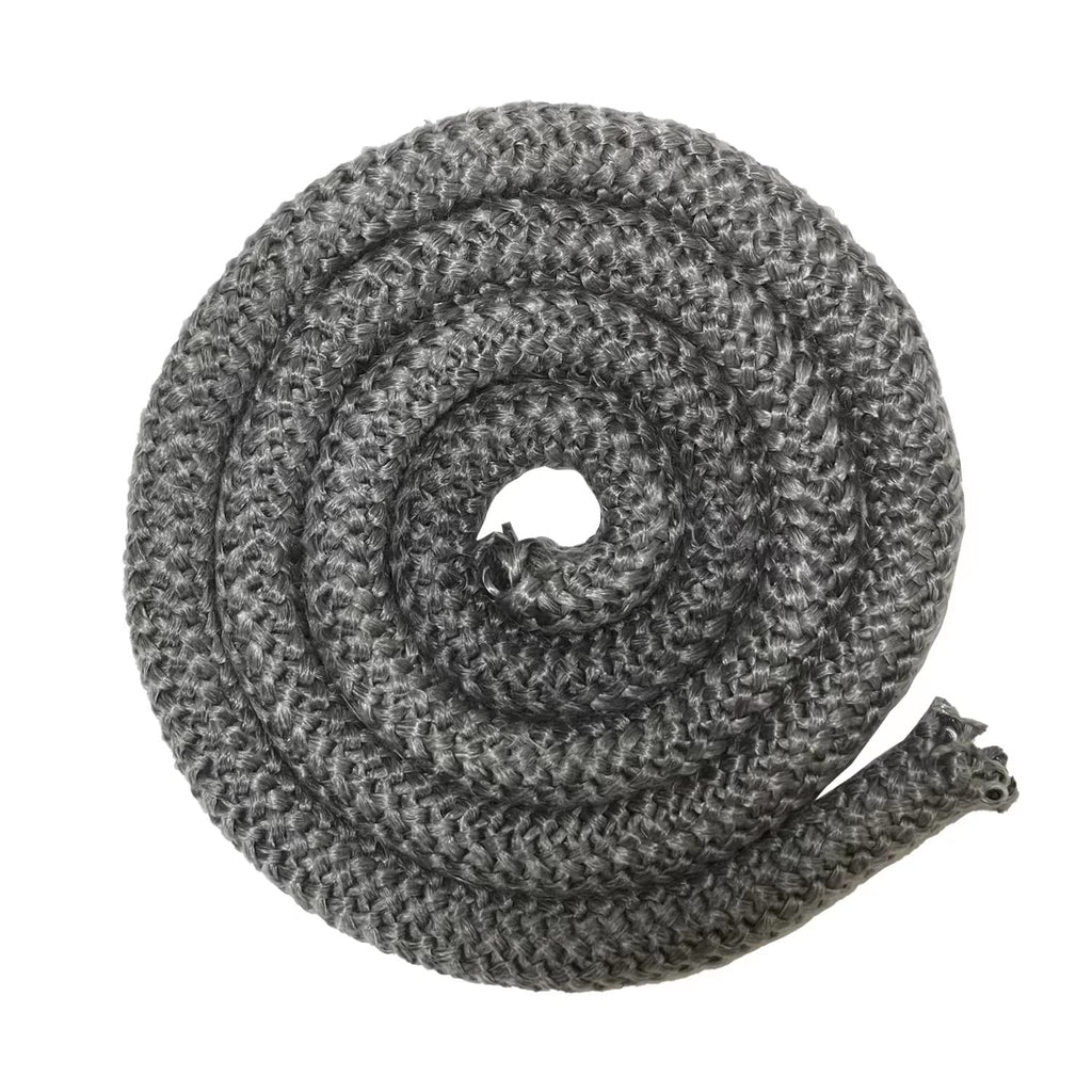 Protalwell Wood Stove Door Gasket, 3/4" Wood Stove Gasket Rope, Heat Resistance Fiberglass Gasket Replacement for Wood Stoves and Fireplaces, Grey Color, 72" Long