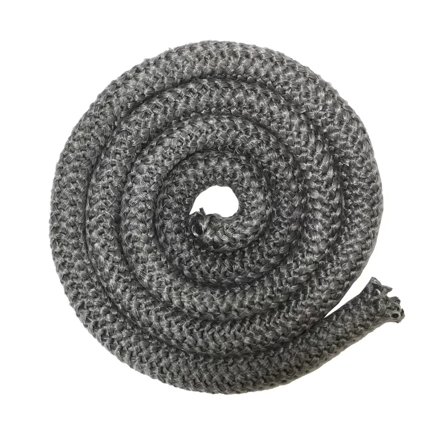 Protalwell Wood Stove Door Gasket, 3/4" Wood Stove Gasket Rope, Heat Resistance Fiberglass Gasket Replacement for Wood Stoves and Fireplaces, Grey Color, 72" Long