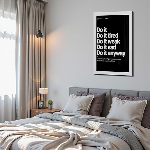 FLZYKGPA Vintage Motivational Canvas Wall Art - "Do It Anyway" Quote for Home Gym, Office & Gift