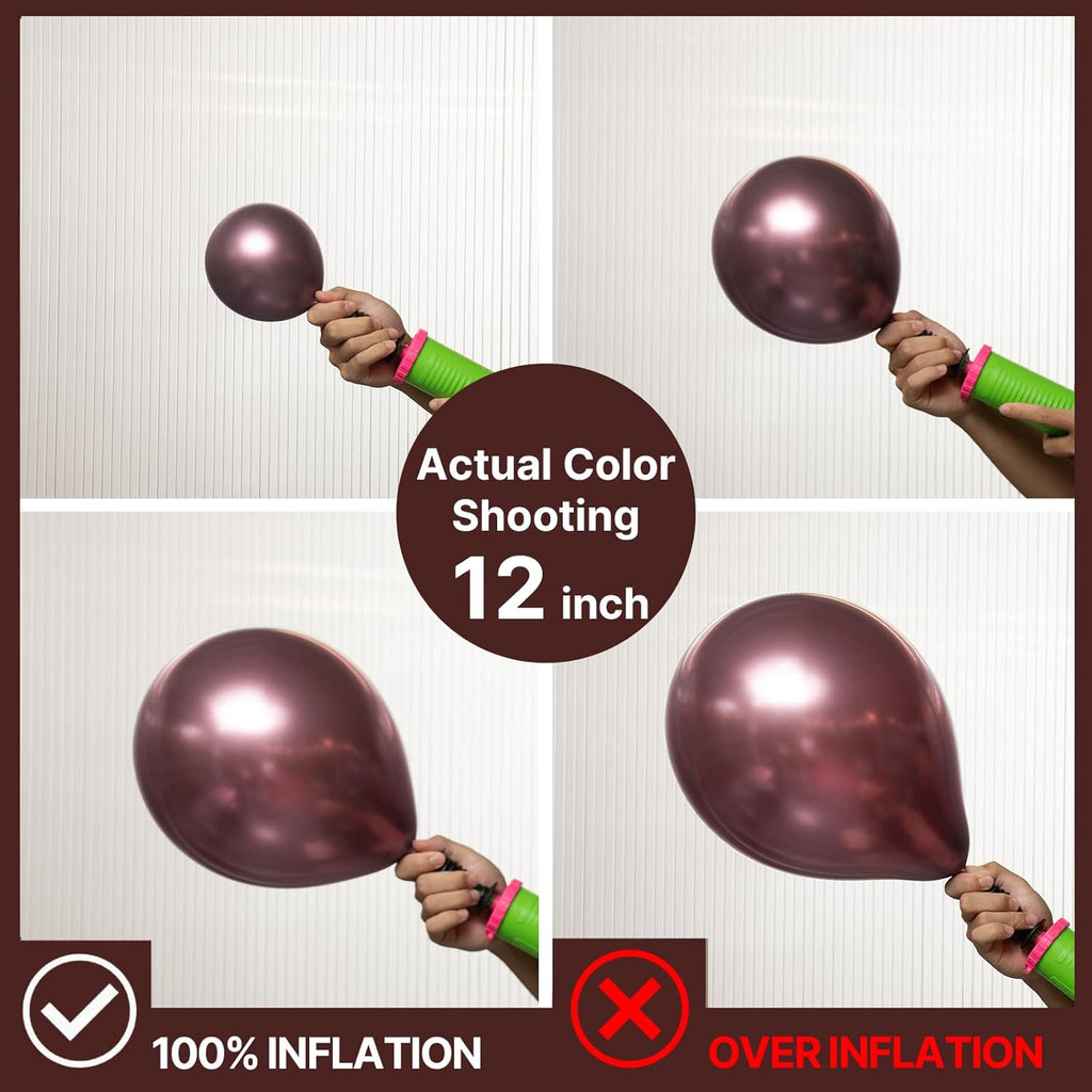 PartyWoo Copper Balloons - 50pcs 12 Inch Metallic Brown Latex Helium Balloons for Celebrations
