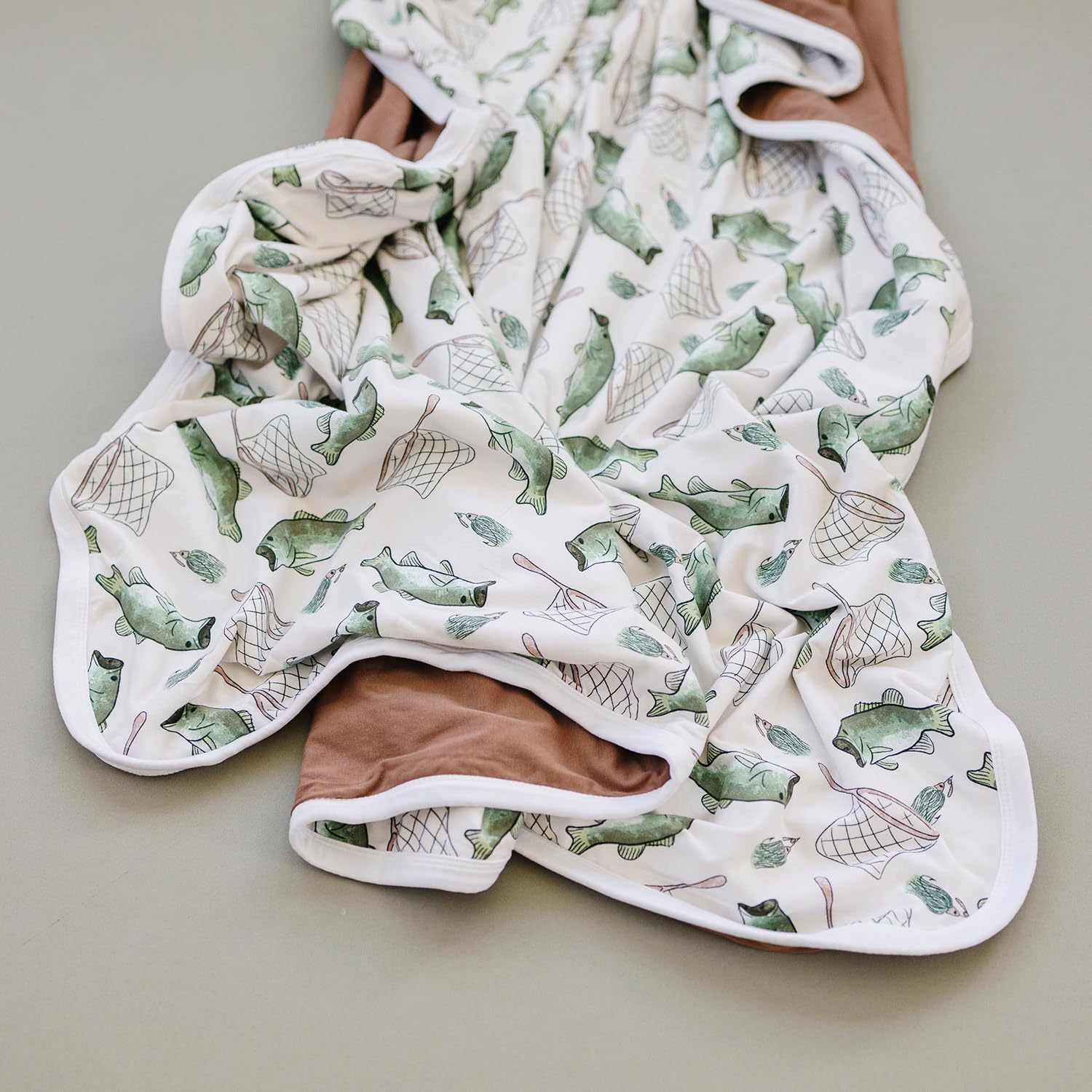 Pobibaby Premium Baby Blanket, Soft Stretchy Quilt for Babies, Toddlers, Kids (Gone Fishing)