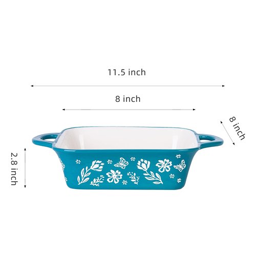 Wisenvoy 8x8 Baking Pan Brownie Pan Casserole Dish Ceramic Baking Dish Square Casserole Dishes For Oven