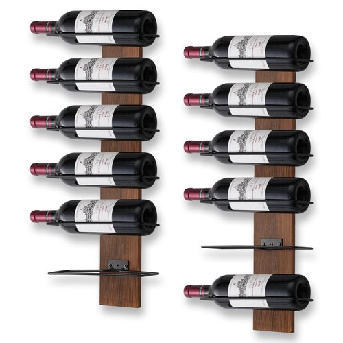 CBYJK Wine Rack Wall Mounted, Wall Wine Rack for 12 Wine Bottles, Wood Wine Racks for Wall, Wall Mounted Wine Rack for Bar, Cellars, Kitchen, Dining Room