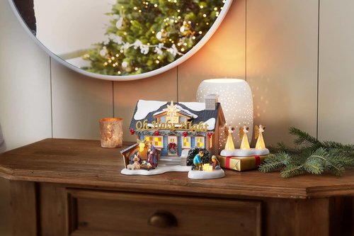 Department 56 Snow Village | Oh Holy Night House & Angels Lit Building Set - 6.46 Inch, Multicolor