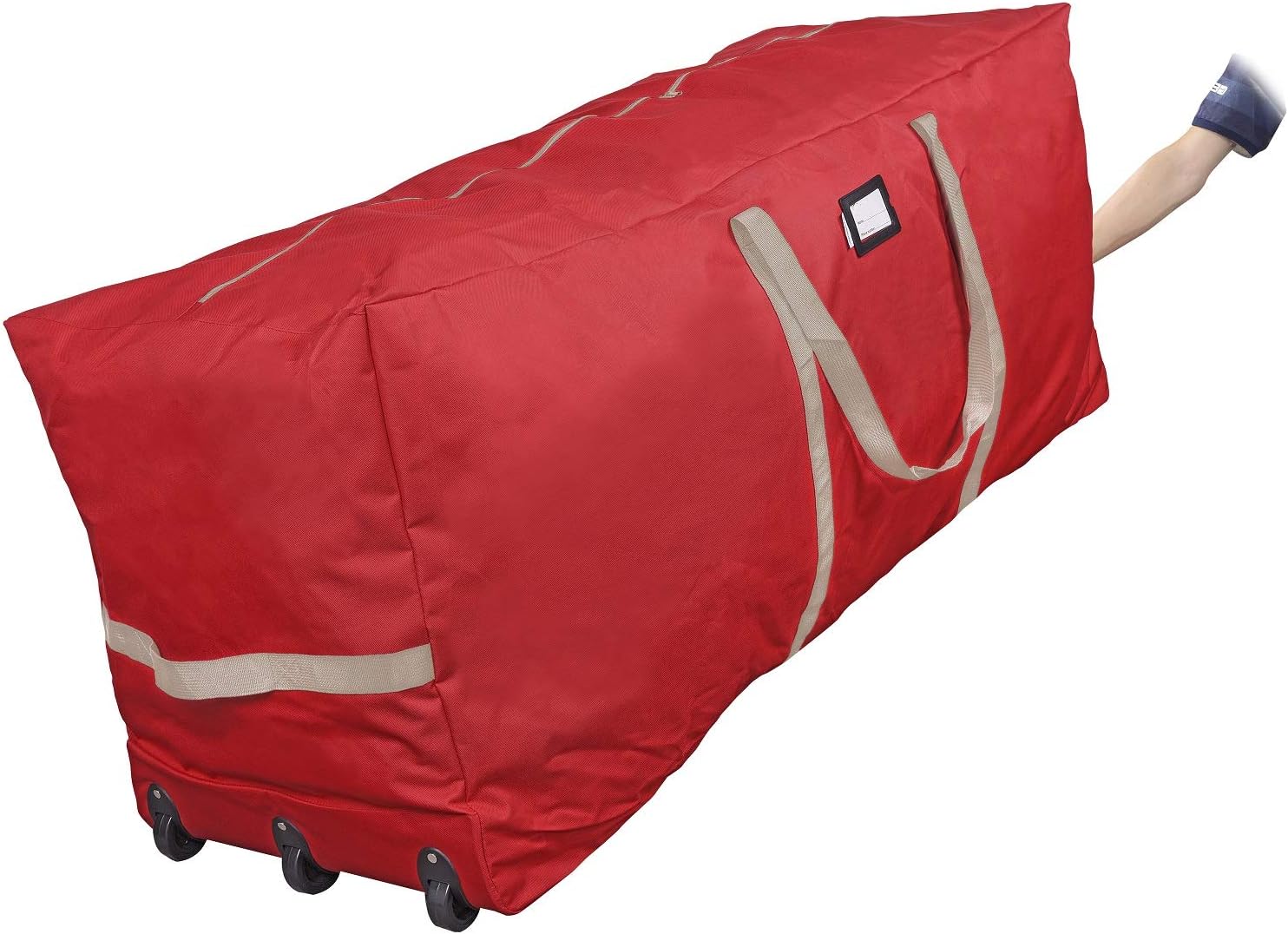 ProPik Christmas Tree Storage Bag - Extra Large Heavy Duty with Wheels | Fits Up to 9 ft Tree, 28"x16"x60", Red