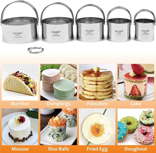 HULISEN Pastry Cutter Set - Stainless Steel Dough Blender & 3-Cup Flour Sifter | Professional Baking Tools