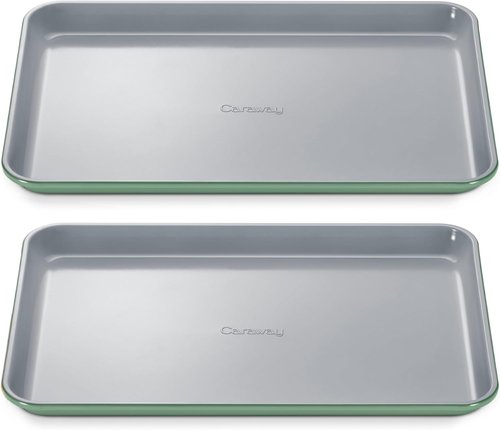Caraway Non-Stick Ceramic Baking Sheet - Eco-Friendly, PTFE & PFOA Free - Ideal for Baking & Roasting - Medium (15" x 10") - Sage