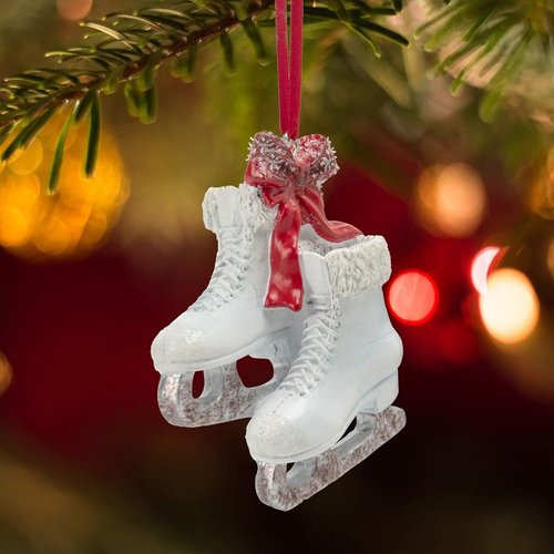 Braxio Decorative Ice Skate Christmas Ornament - 3.46 Inch Hanging Figurine for Holiday Decor