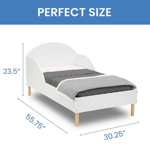 Delta Children Reese Toddler Bed - Greenguard Gold Certified, Bianca White
