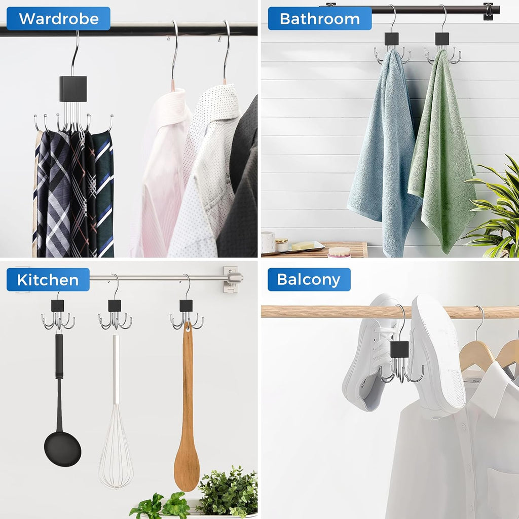Skiennix Belt Hanger - 360° Rotatable Belt Organizer for Space-Saving Closet Storage | 3-Piece Set
