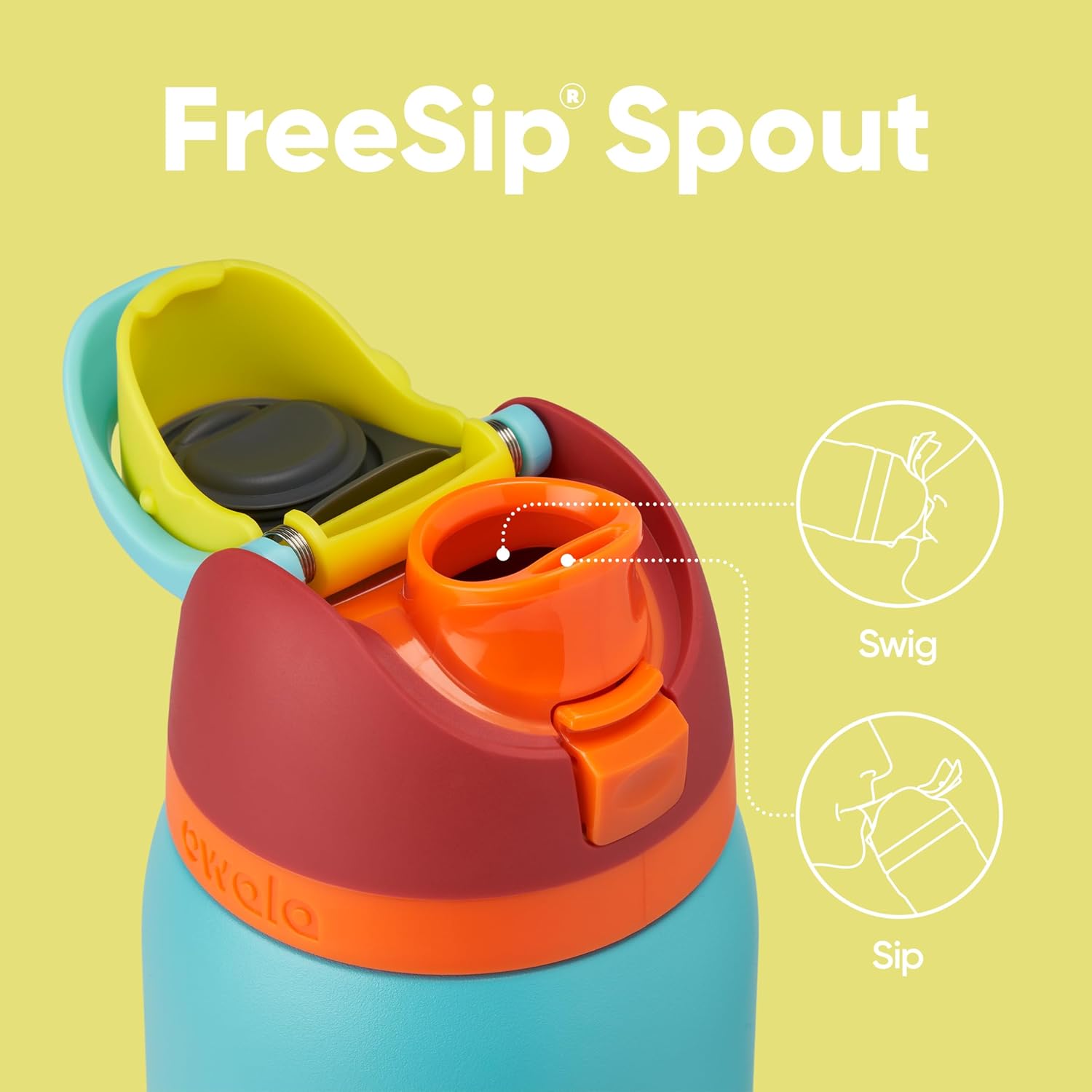 Owala FreeSip Insulated Stainless Steel Water Bottle - BPA-Free, 32 Oz, Perfect for Travel | Summer Sweetness