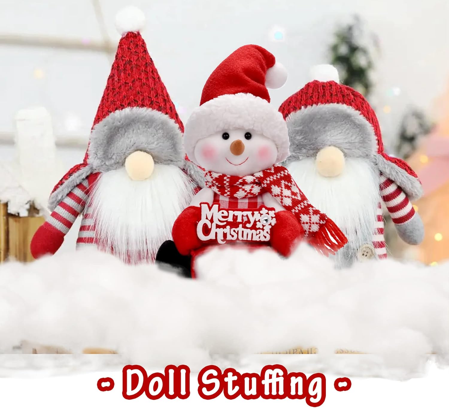 Skiennix Christmas Fake Snow Decor - 15oz Artificial Fluffy Snow for Winter Mantle & Village Decor