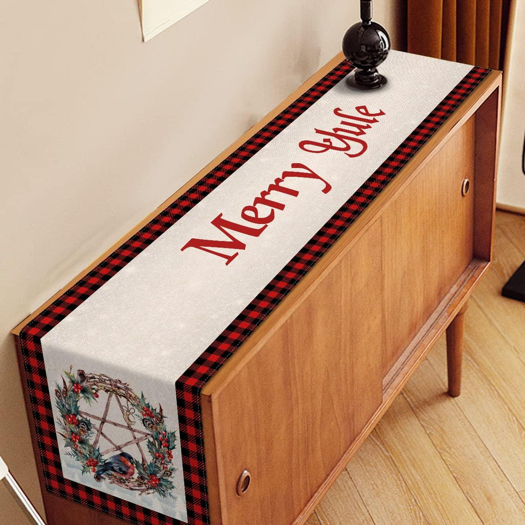 Nepnuser Yule Table Runner - Norse Wiccan Pagan Christmas Decor | 72 Inches for Festive Home Elegance