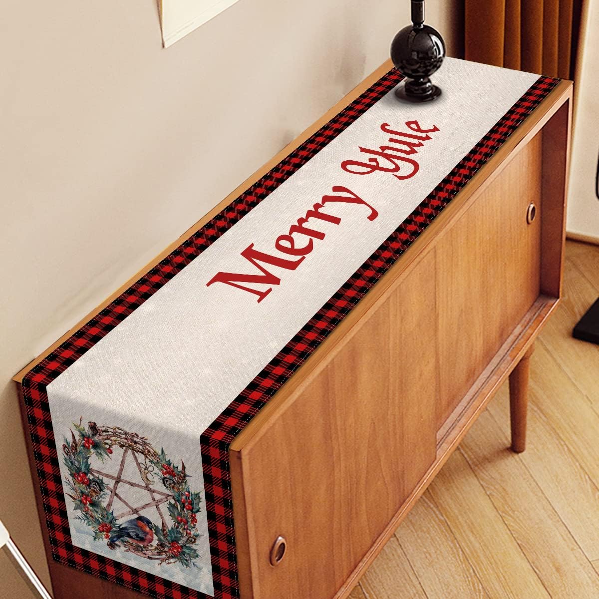 Nepnuser Yule Table Runner - Norse Wiccan Pagan Christmas Decor | 72 Inches for Festive Home Elegance