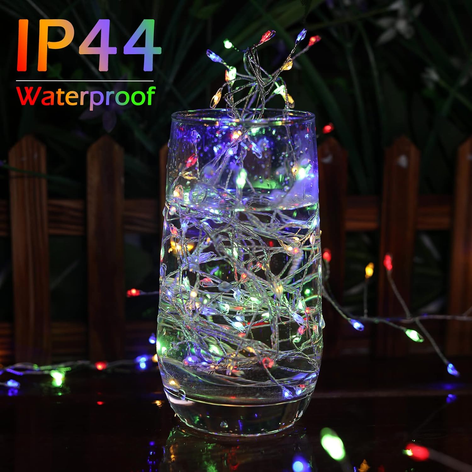 Minetom 10Ft 200LED Fairy Lights - Waterproof Silver Wire Starry String Lights for Bedroom & Wedding Decor