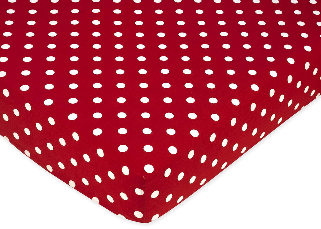 Polka Dot Ladybug Fitted Crib Sheet for Baby and Toddler Bedding Sets by Sweet Jojo Designs - Polka Dot Print