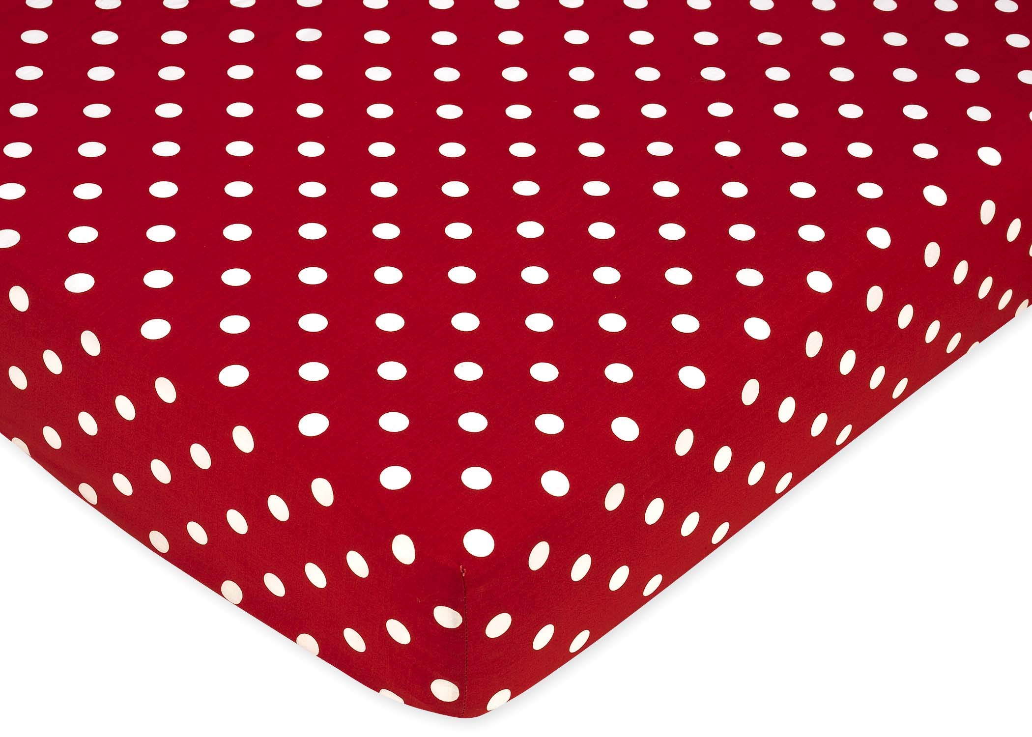 Polka Dot Ladybug Fitted Crib Sheet for Baby and Toddler Bedding Sets by Sweet Jojo Designs - Polka Dot Print