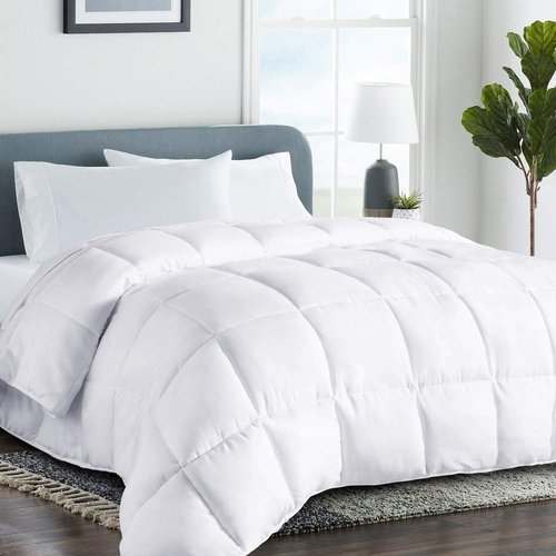 COHOME King Size Cooling Comforter - Luxury All-Season Quilted Down Alternative Duvet Insert | Breathable & Reversible - White 92 x 102 Inches