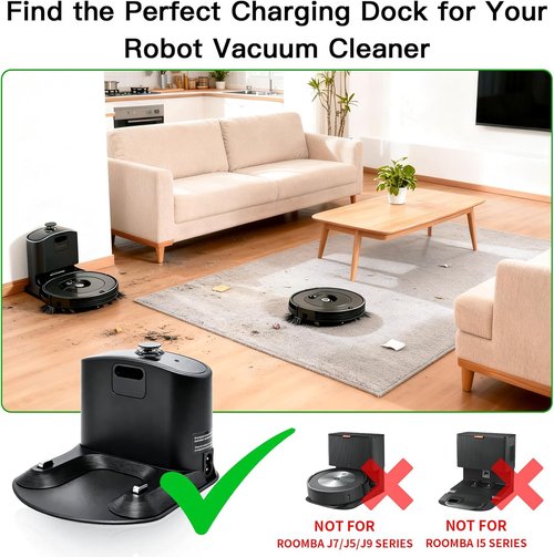 iRobot Roomba Charging Base - Replacement Docking Station for e5, e6, i8, i7, i6, i4, i3, 500-900 Series
