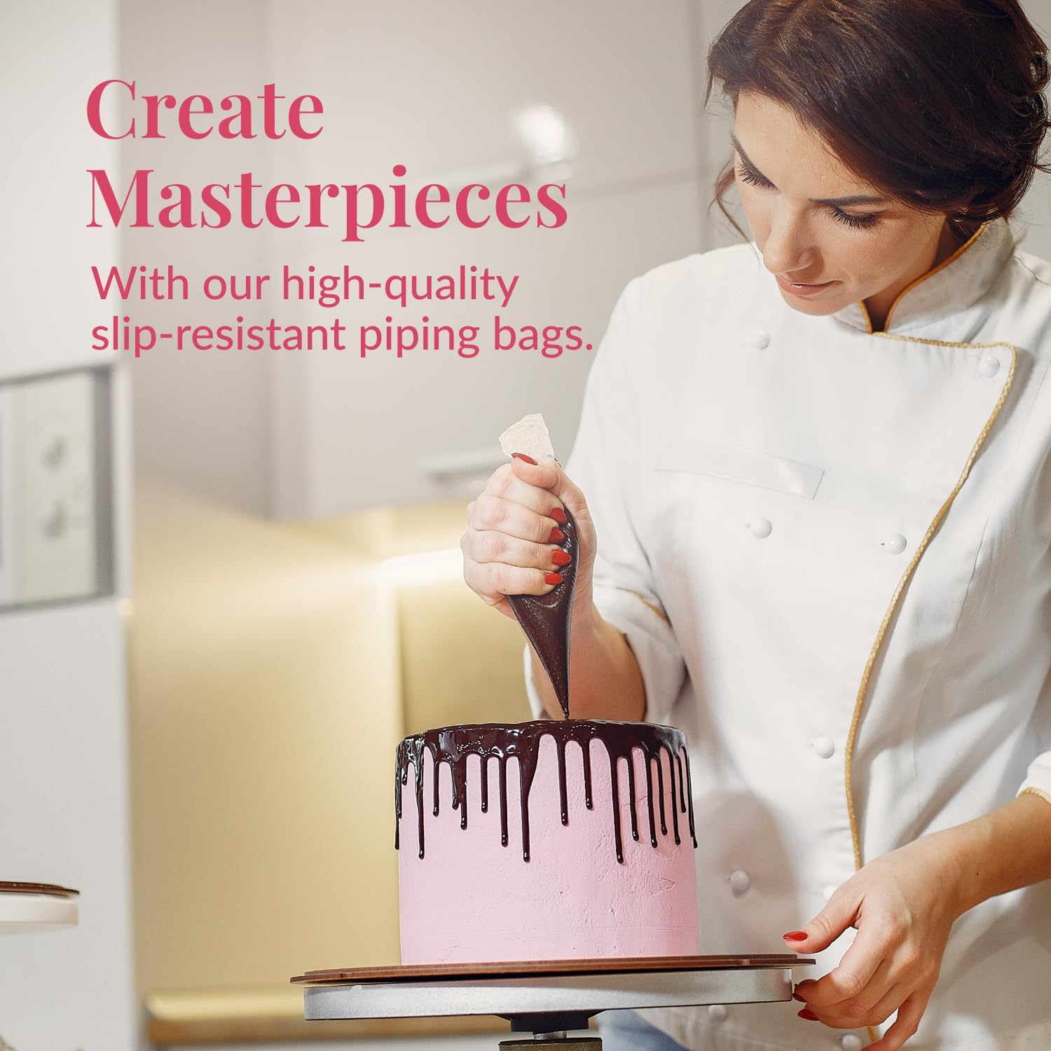 Prestee Anti-Burst Piping Bags - 12 Inch Tipless Icing Bags for Durable Pastry & Cookie Decorating - Set of 200