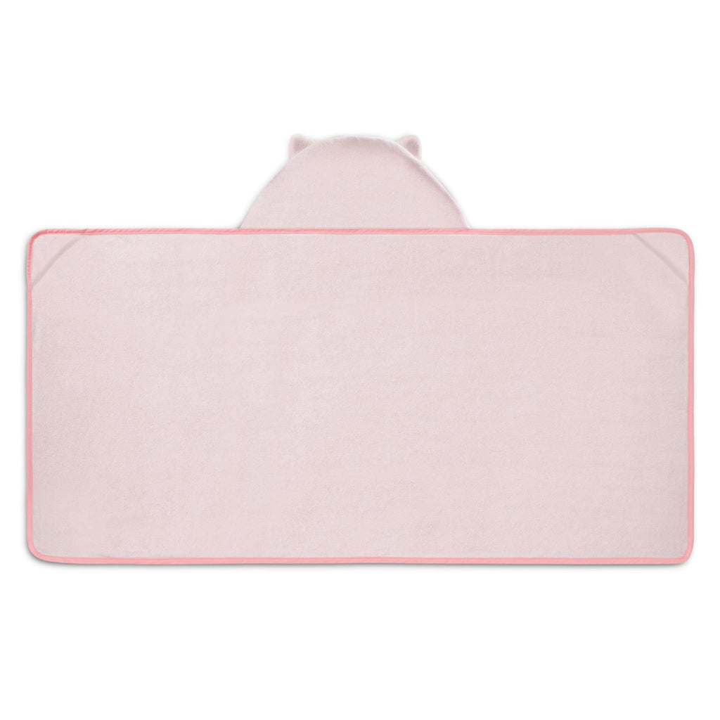 Delta Children Kids Hooded Bath Towel with Pockets - Super Soft and Absorbent- Great Gift for Boys and Girls, Pink Cat