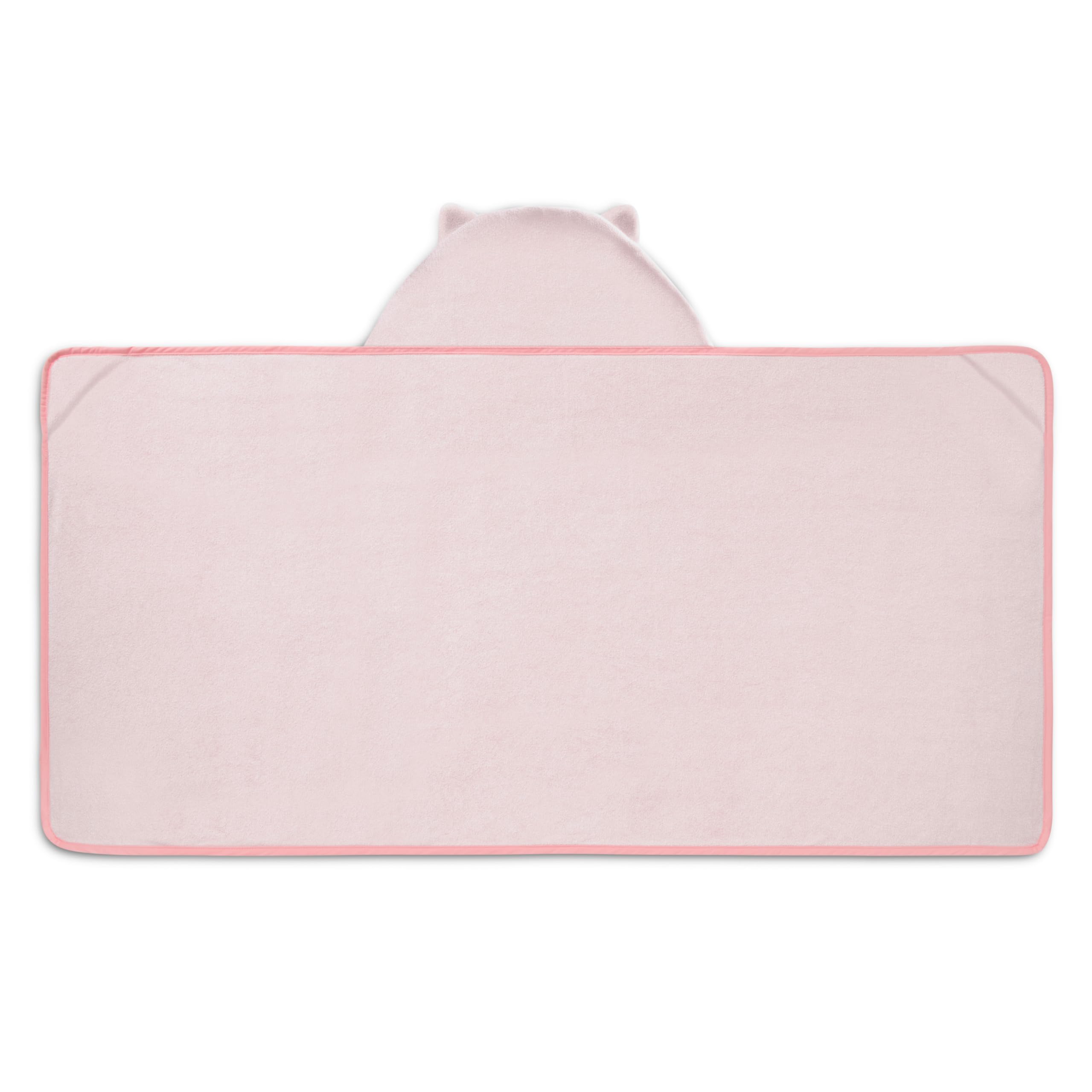Delta Children Kids Hooded Bath Towel with Pockets - Super Soft and Absorbent- Great Gift for Boys and Girls, Pink Cat