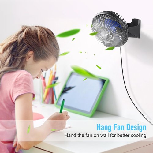 BESKAR Portable USB Desk Fan - 3 Speed Quiet Operation with 360° Rotation | Ideal for Home & Office