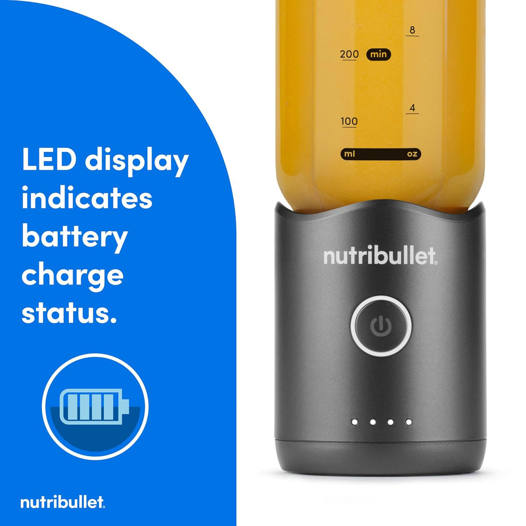 Nutribullet Flex Portable Blender - Compact Design for On-the-Go Smoothies | Gunmetal Gray