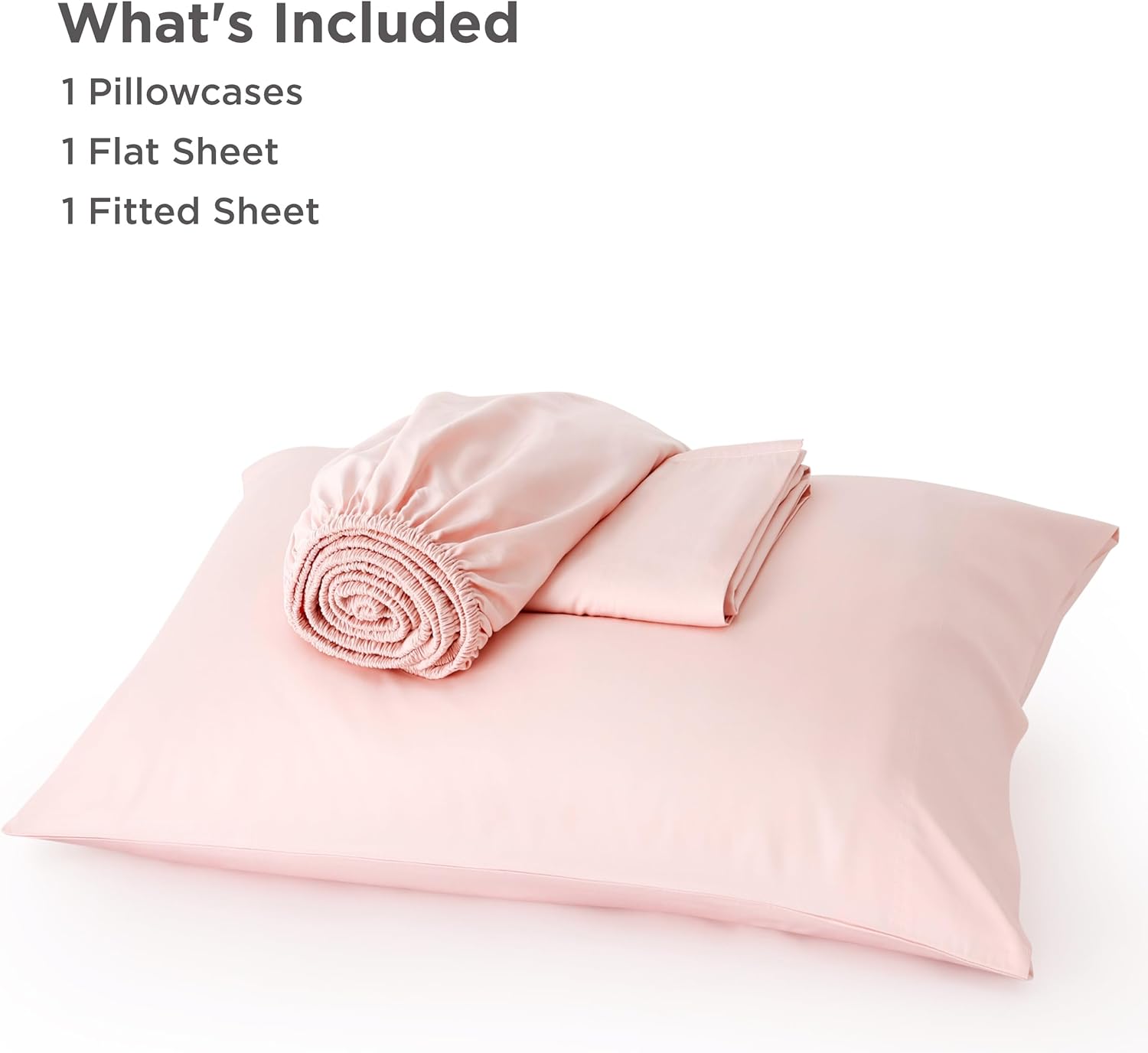 Bedsure Cooling Twin Sheets - Breathable & Soft Rayon from Bamboo | Deep Pocket Up to 16 Inches, Pink
