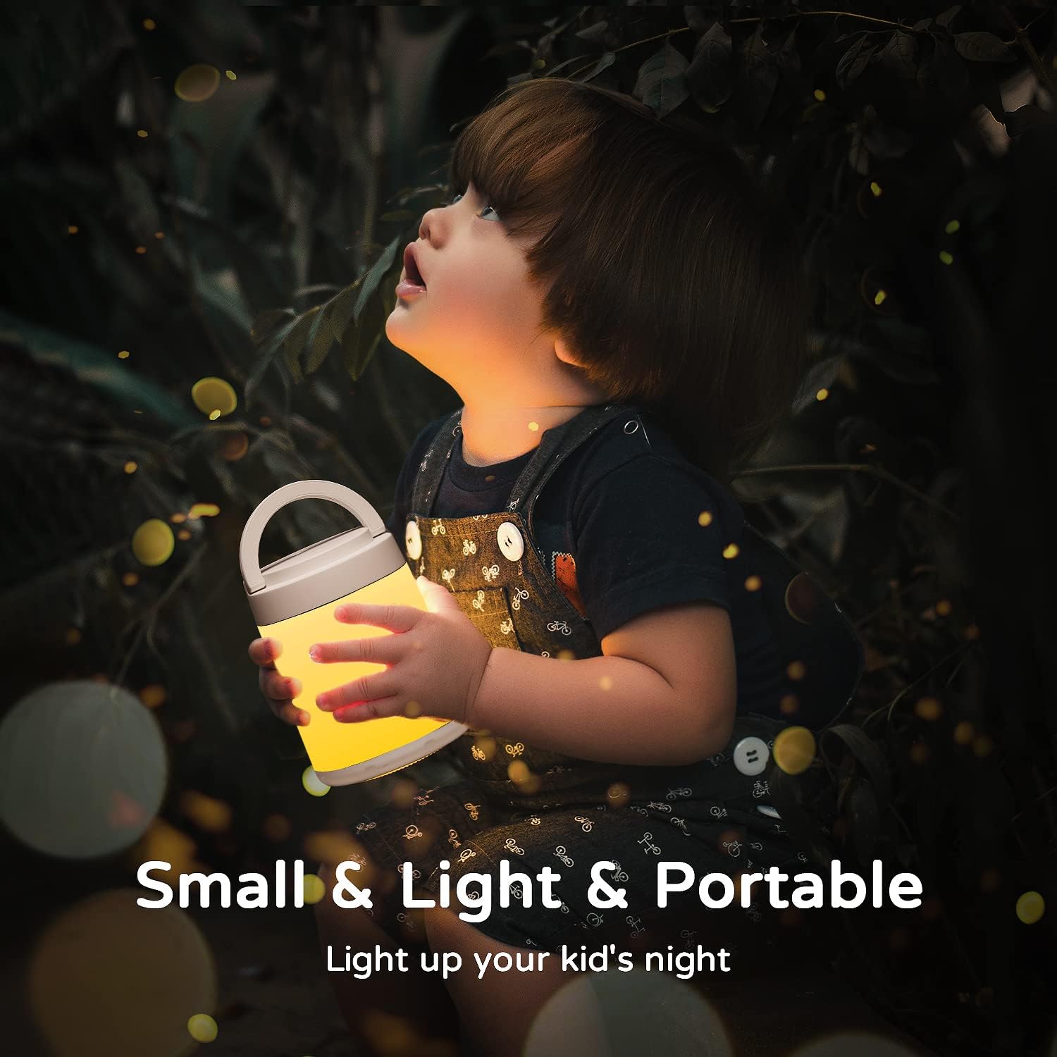 One Fire Night Light - Portable Kids Night Light with 10 Colors & Remote Control | Rechargeable Touch Lamp