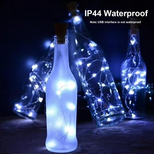 Soseelnee USB Fairy String Lights, 2m/6.56ft 20 LEDs USB Plug and Play Indoor DIY Decor Lamp for Parties Christmas Tree-Silver Wire Light 3 Pack (White)
