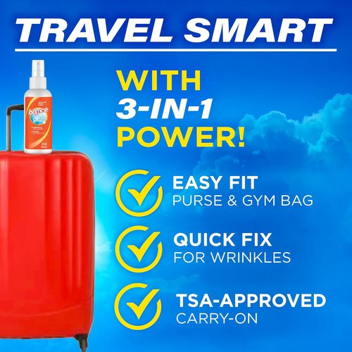 Bounce Anti-Static Spray - 3-in-1 Odor Eliminator & Instant Wrinkle Release | Travel Size (3 Oz)