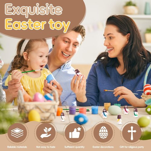 Little Jesus Figures - 100 Pack Mini Jesus Figurines for Sunday School & Easter Egg Stuffers