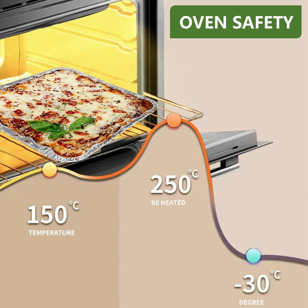 Aluminum Baking Pans by [Brand Name] - 30 Pack 8” x 8” Disposable Foil Containers with Lids | Heavy-Duty & Recyclable