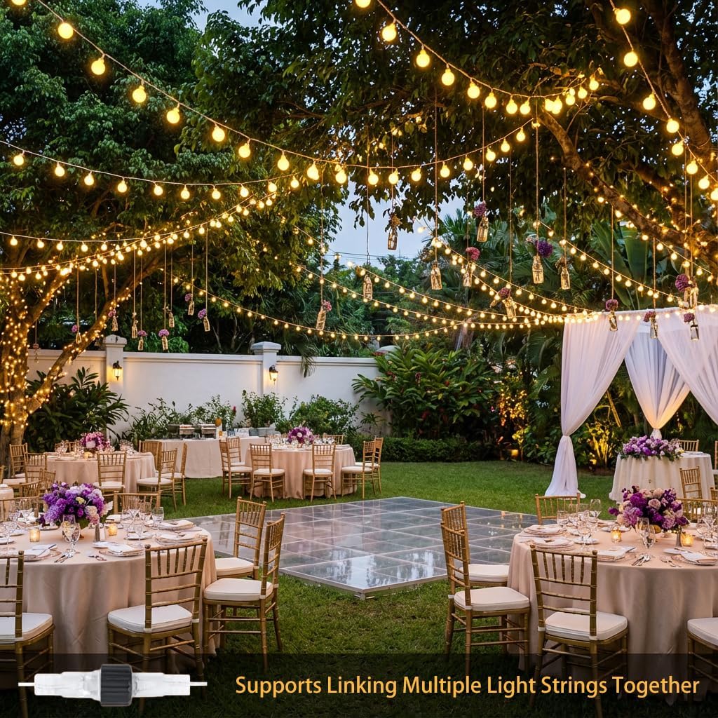 Skiennix 100 LED Shatterproof Globe String Lights - 33ft Warm White Fairy Lights with Remote Timer & 8 Modes | Waterproof Indoor/Outdoor Decor