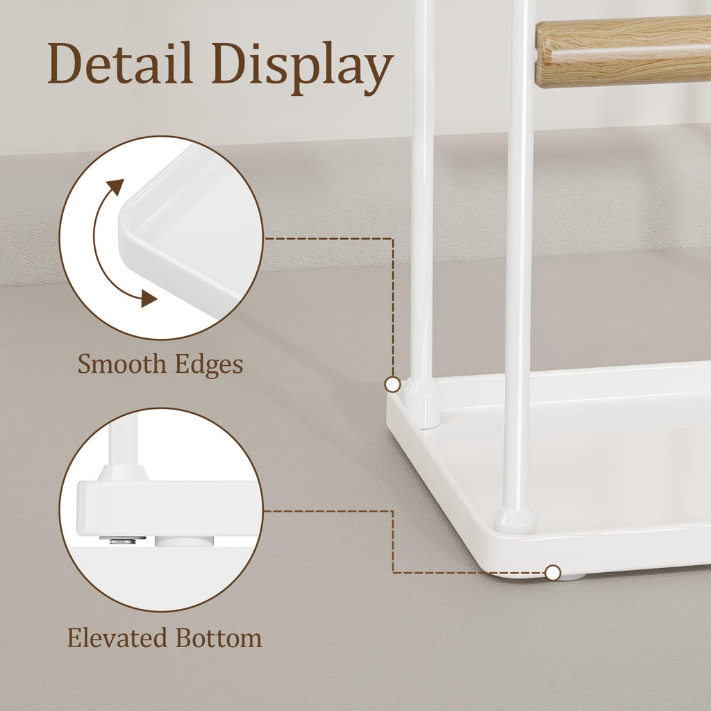 Josmimic 3 Tier white Jewelry Stand, Necklace Organizer, Earring Holder with 44 Holes and 9 Hooks, for Necklaces, Bracelets, Rings