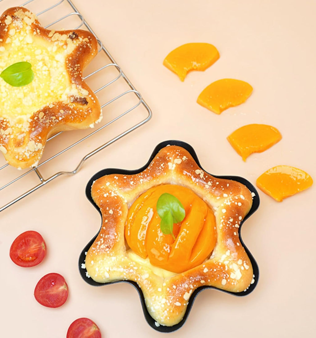 Tosnail Taco Shell Bowl Set - 8-Pack Non-Stick 6.5 Inch Tortilla Pan for Baking & Salads