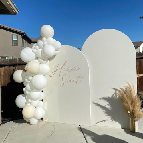 Heaven Sent | Baby Shower Decorations - Gender Reveal Balloon Arch Sign, Brown Theme Party Supplies