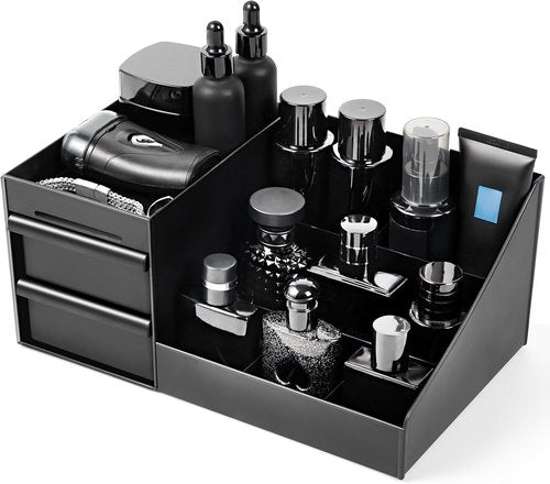 **Skiennix Men's Cologne and Perfume Organizer - Stylish Bathroom Countertop Storage | Perfect Gift for Him**