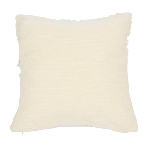 Bloomingville Hand-Woven Cotton and Jute Macramé Tassels Pillow, 16" L x 16" W x 2" H, Multicolor