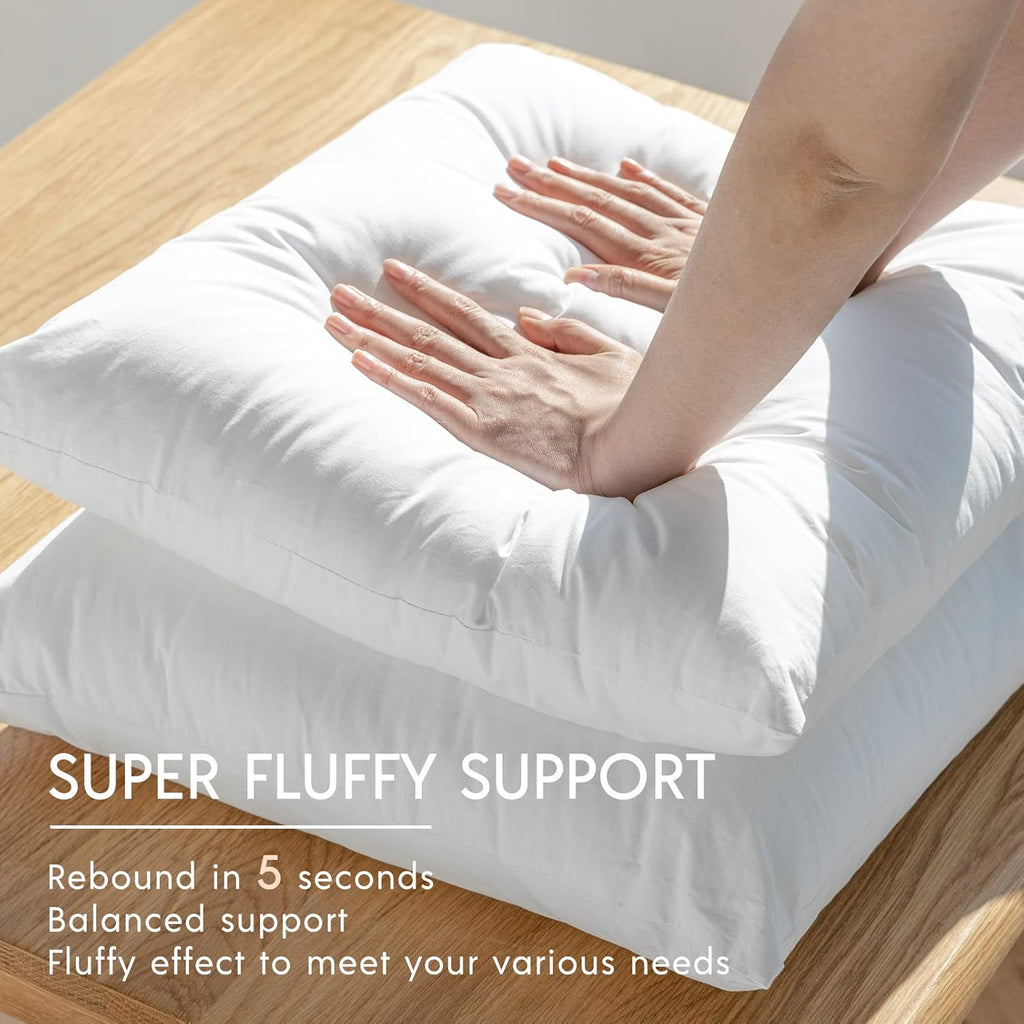 Phantoscope Premium Outdoor Pillow Inserts - Water Resistant Polyester Throw Pillows | 16" x 16" - Pack of 2