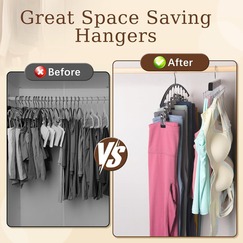 Volnamal Legging Organizer & Bra Hanger - 2-in-1 Space-Saving Design for 30 Leggings & Bras